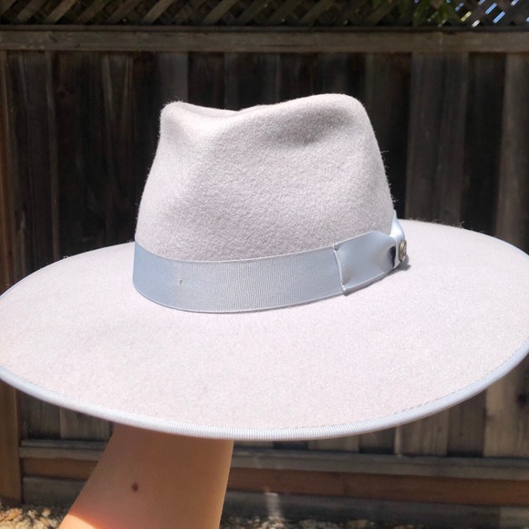 Wide Brim Hat Grey S/M Wool - Picture 3 of 15